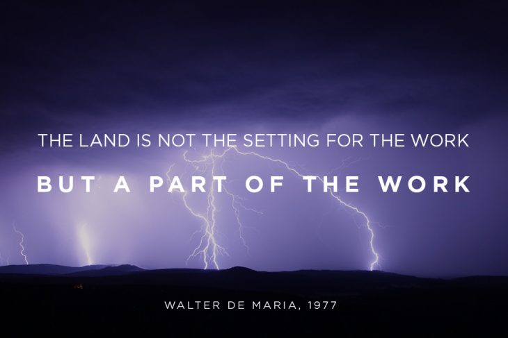 Lightning Field Walter De Maria Quote