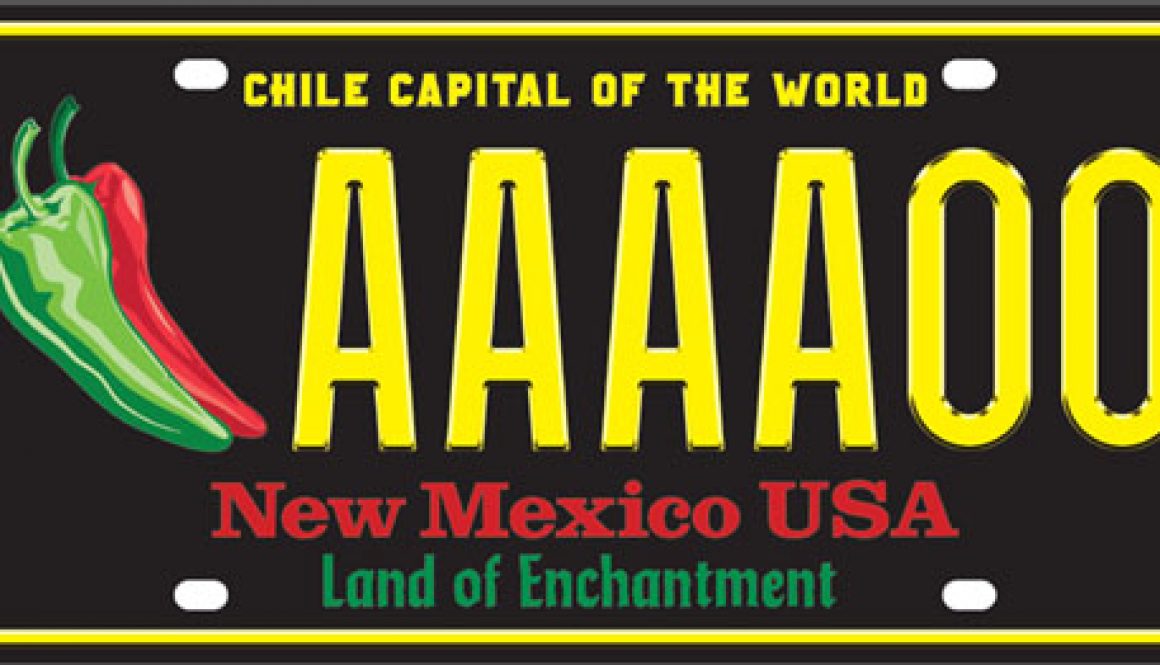 New Mexico Chile Capital License Plate