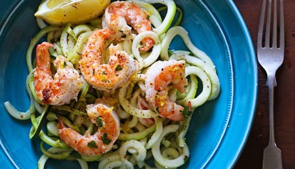 shrimp scampi zoodles